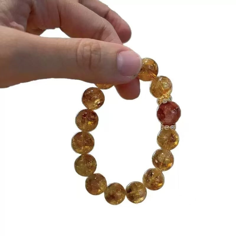 women's citrine bracelet good fortune beads