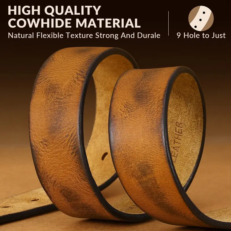 Men's retro Western-style belt