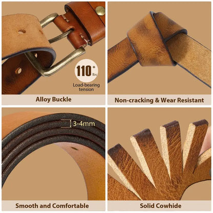 Men's retro Western-style belt