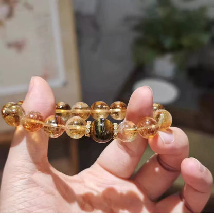 women's citrine bracelet good fortune beads