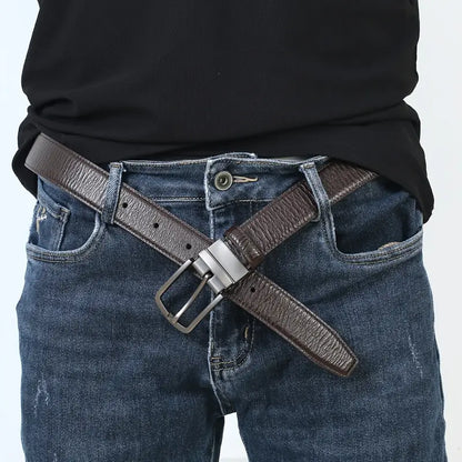 Cowhide men's belt