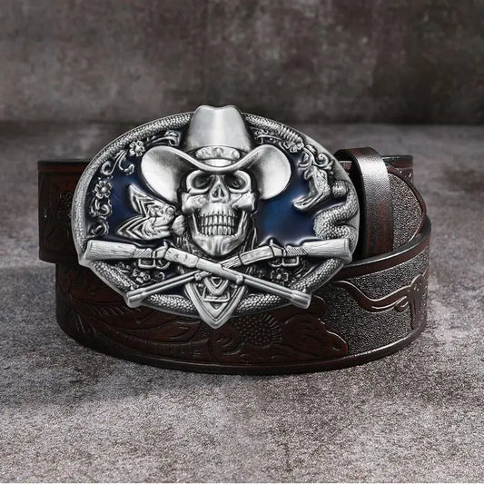 Retro genuine leather belt
